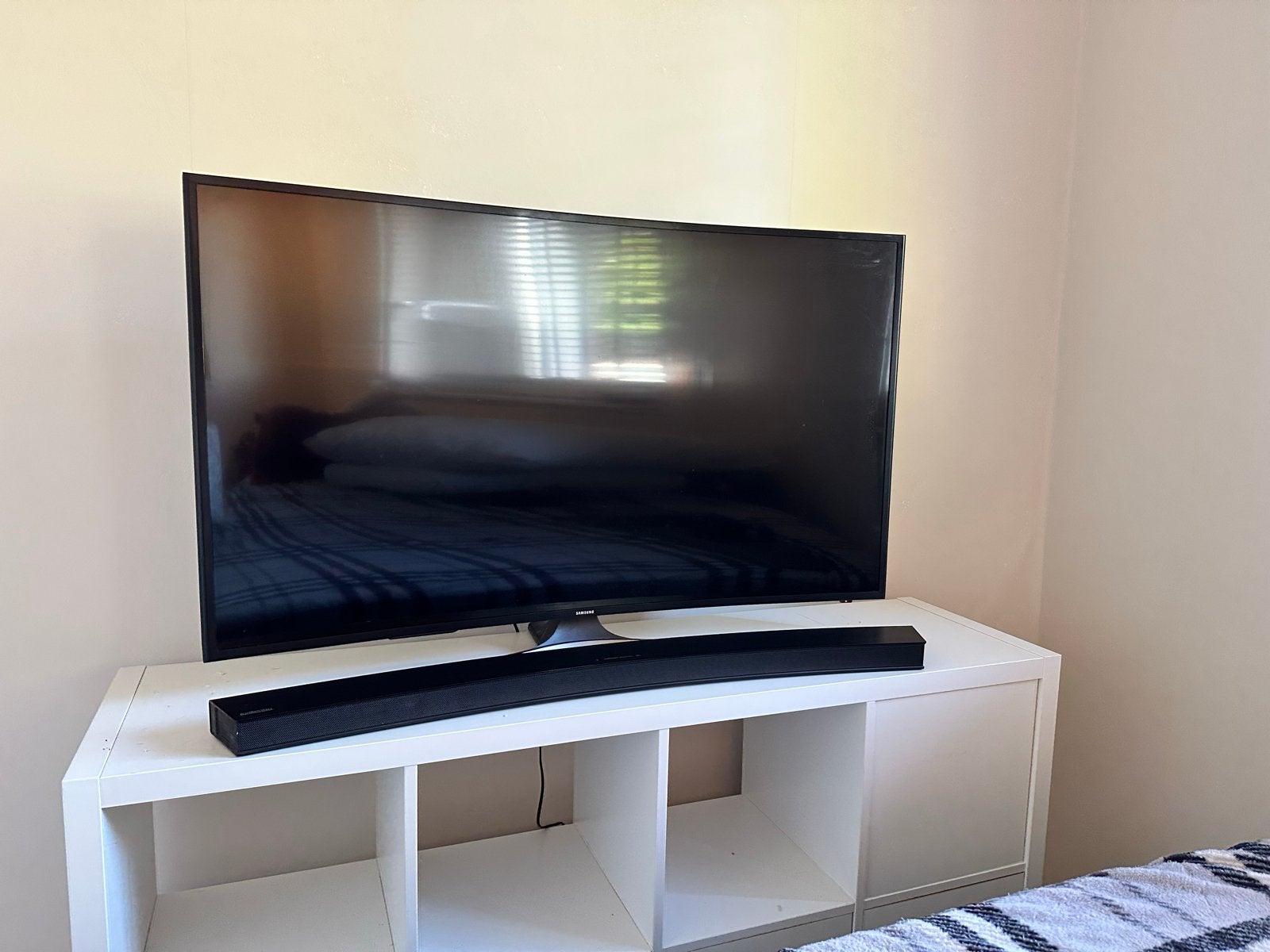 Samsung 49 inch Curved 4K Smart TV Soundbar 2:1 & muurbeugel, Ophalen, LED, 50 Hz, Zo goed als nieuw