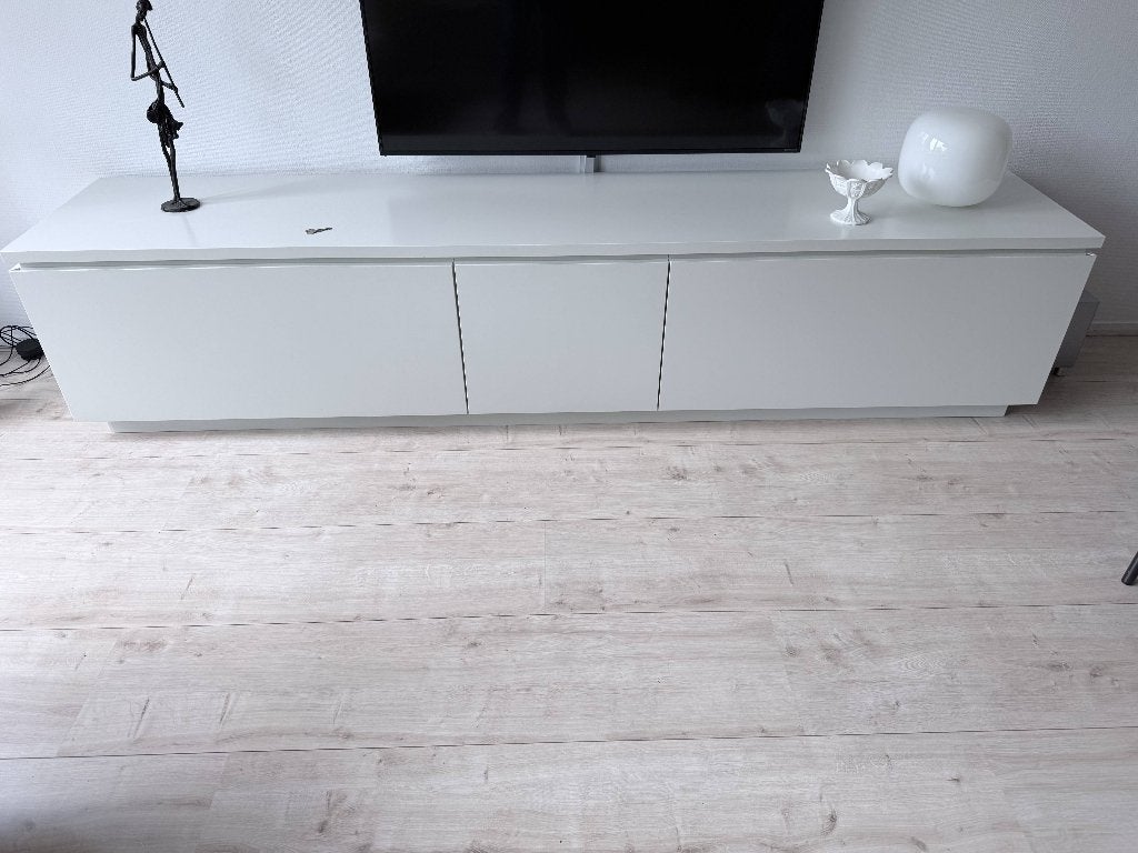 Interlübke TV-meubel met lades, wit, 260x50x53 cm, Ophalen, Overige materialen, 250 tot 300 cm, Zo goed als nieuw