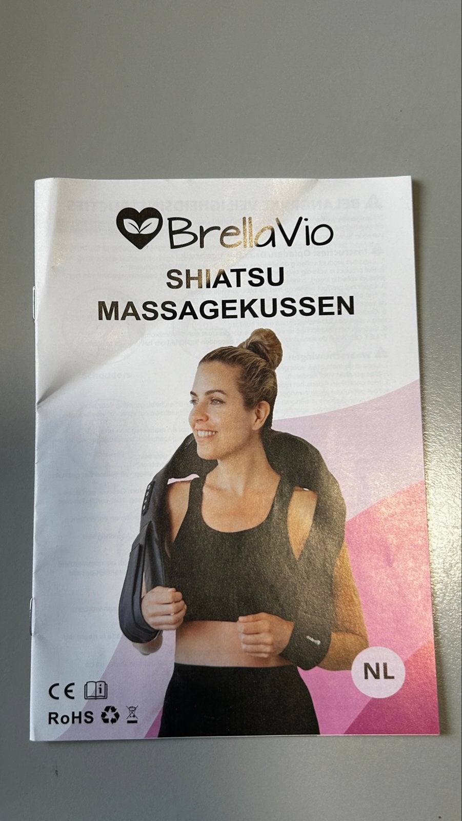 BrellaVio Shiatsu Massagekussen - Nek en Rug Massage, Sport en Fitness, Massageproducten, Ophalen, Zo goed als nieuw, Massagestoel of Kussen