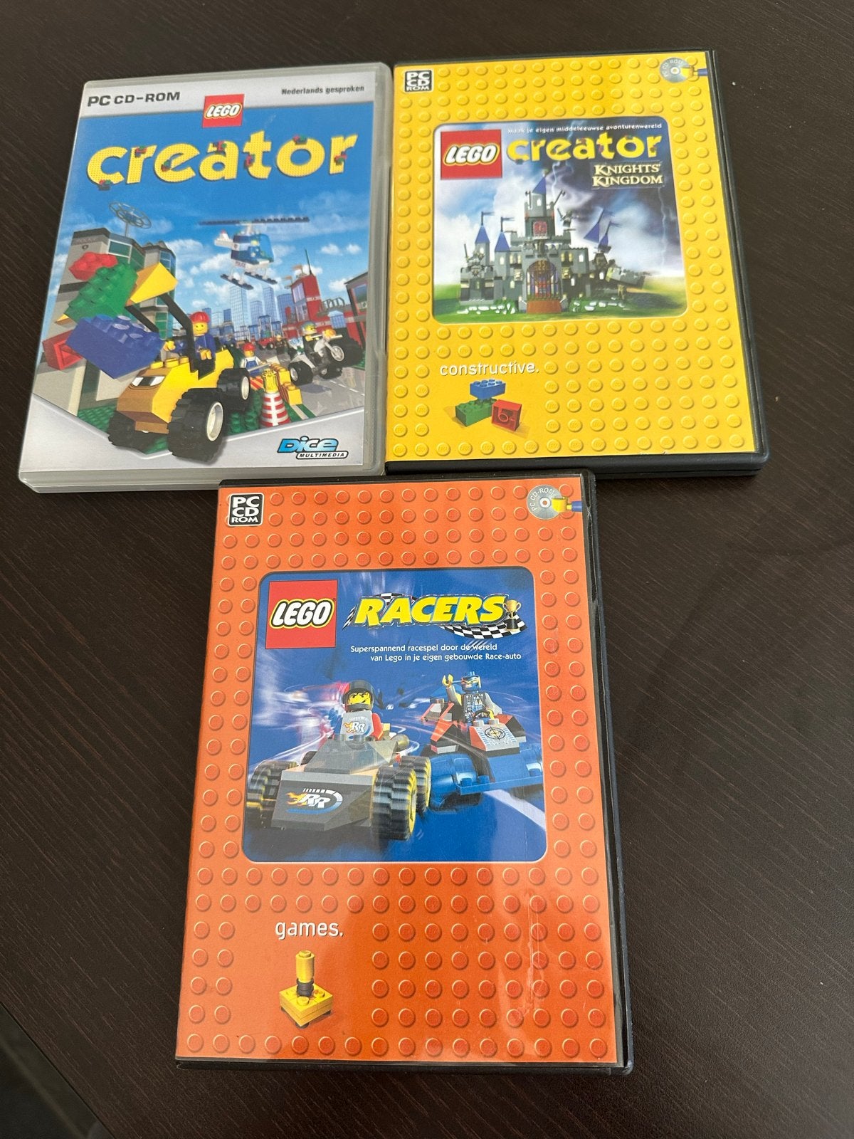 Lego PC CD-ROM Games: Creator, Knights Kingdom, Racers, Gebruikt, Overige genres, 1 speler, Ophalen of Verzenden