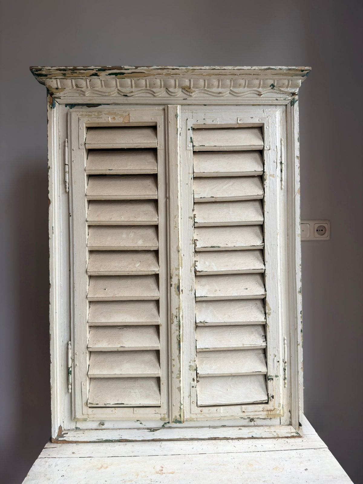 Antieke houten kast met luiken - Shabby Chic, Ophalen