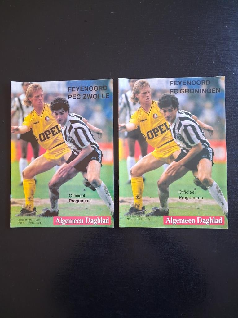 Programma Feyenoord - PEC Zwolle en FC Groningen 1987/1988., Verzamelen, Ophalen of Verzenden, Gebruikt, Feyenoord