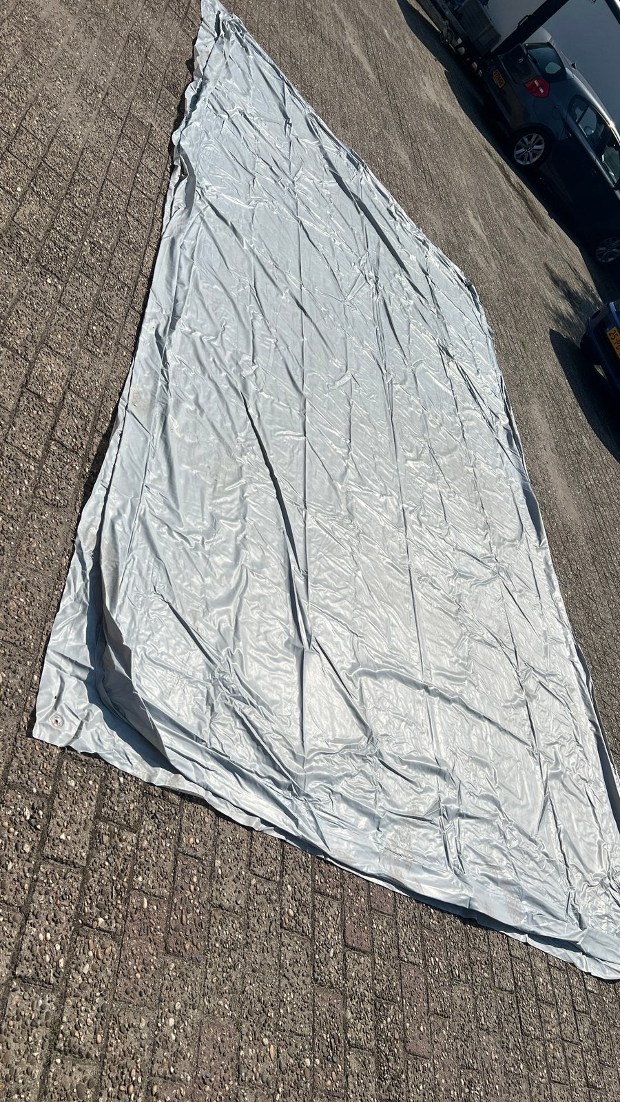 Airdam grondzeil met opblaasbare rand, Caravans en Kamperen, Ophalen, Zo goed als nieuw