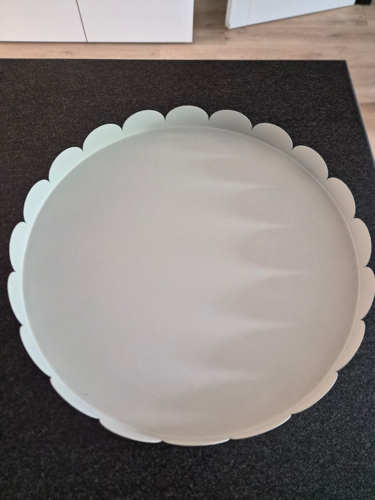Nieuw rond dienblad met geschulpte rand, Huis en Inrichting, Woonaccessoires | Dienbladen, Ophalen of Verzenden