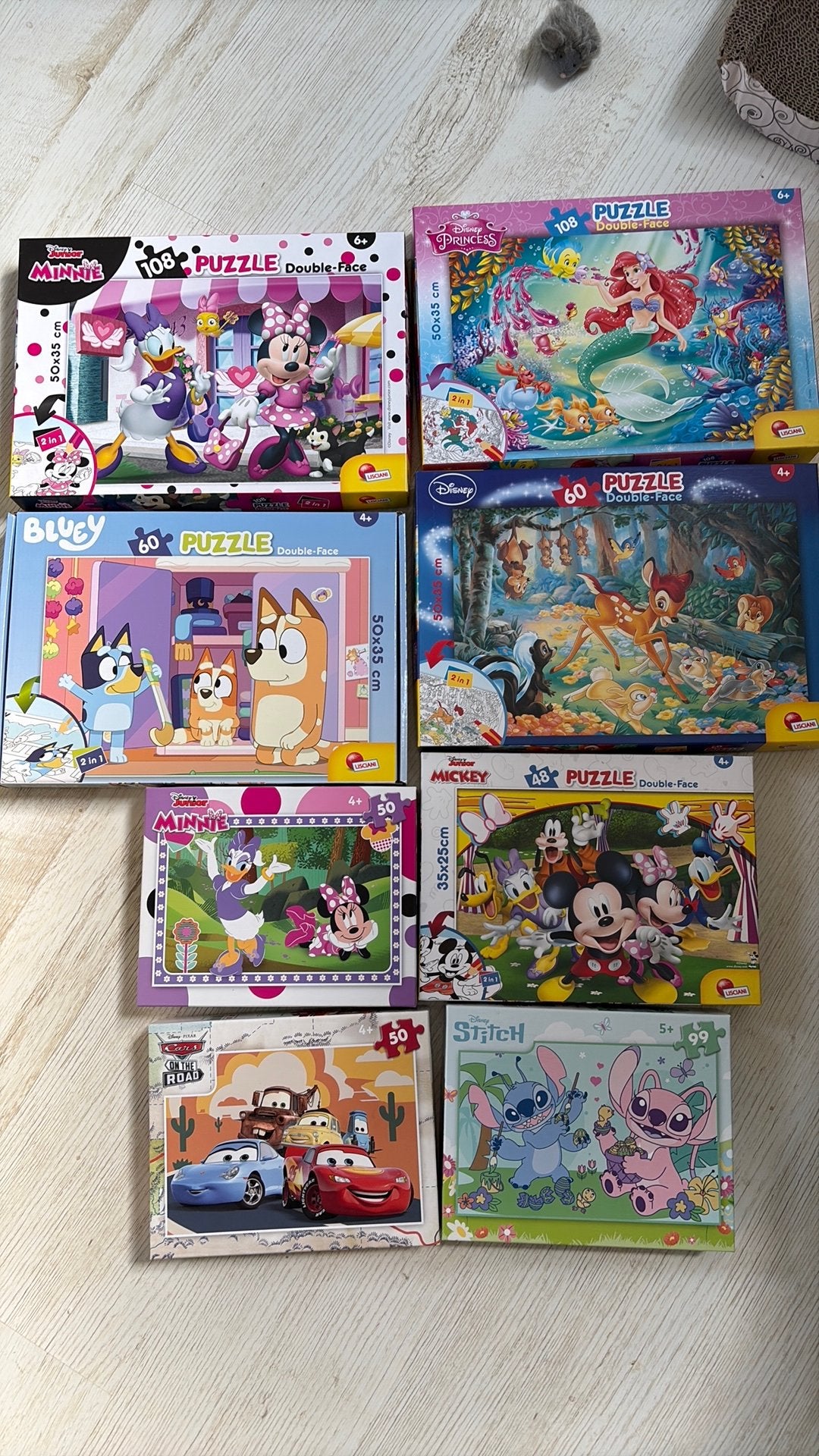 8x Disney en Bluey Puzzels, Ophalen, Meer dan 50 stukjes, Gebruikt, 4 tot 6 jaar