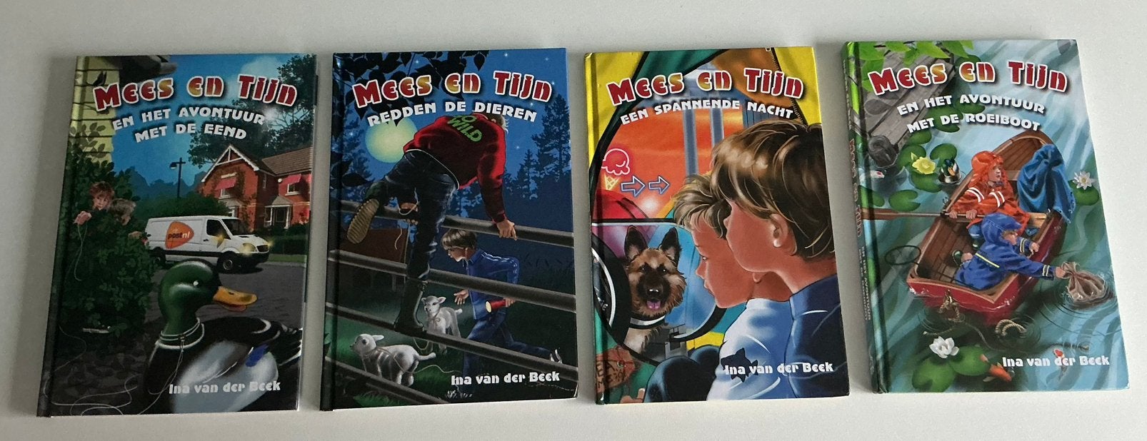 4 Kinderboeken ‘Mees en Tijn’ serie - Ina van der Beek, Boeken, Ophalen of Verzenden, Zo goed als nieuw, Fictie algemeen