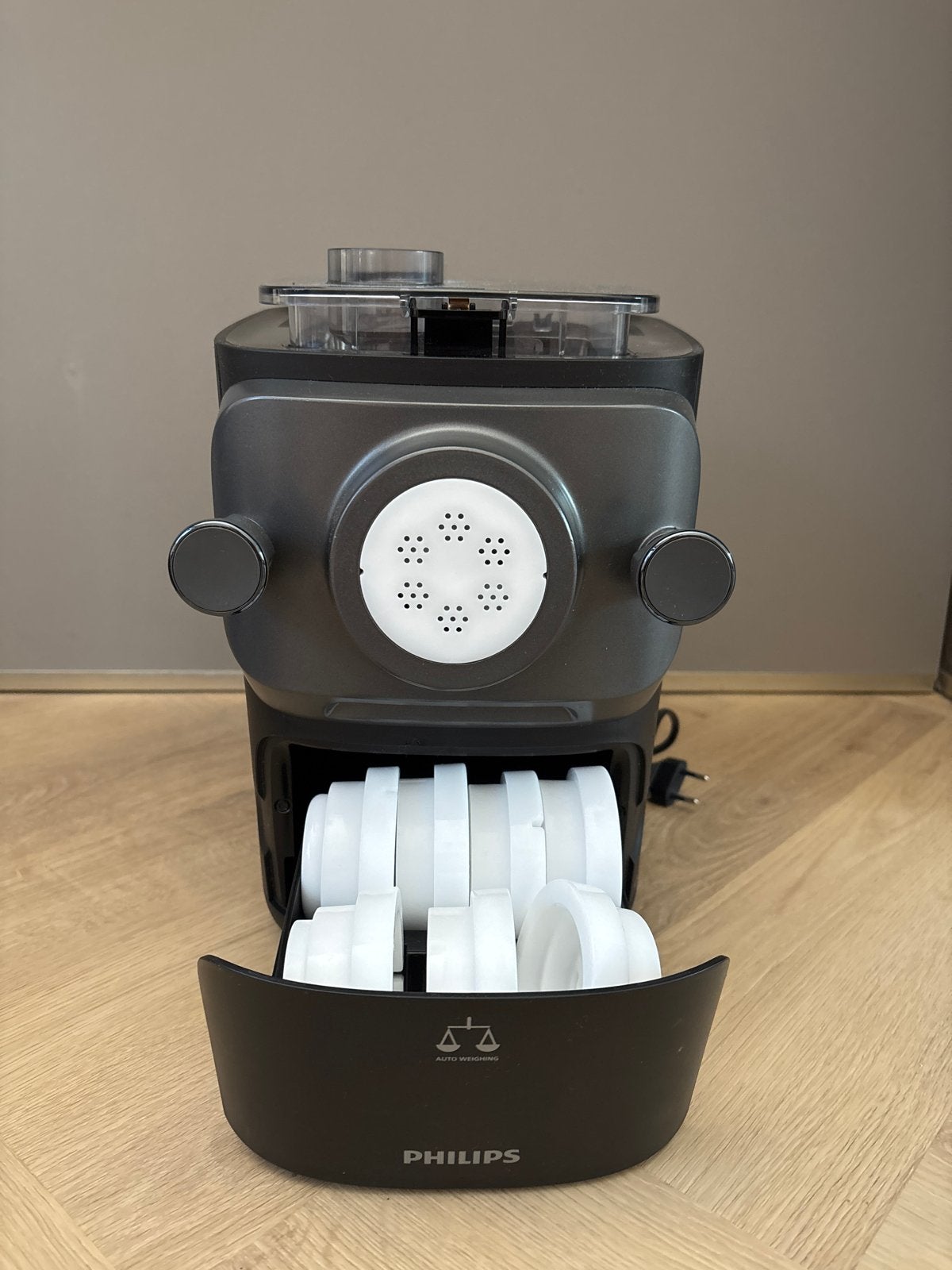 Philips Automatische Pastamaker - Vers en Snel Pasta, Ophalen, 1 tot 2 liter, Zo goed als nieuw, Vaatwasserbestendig