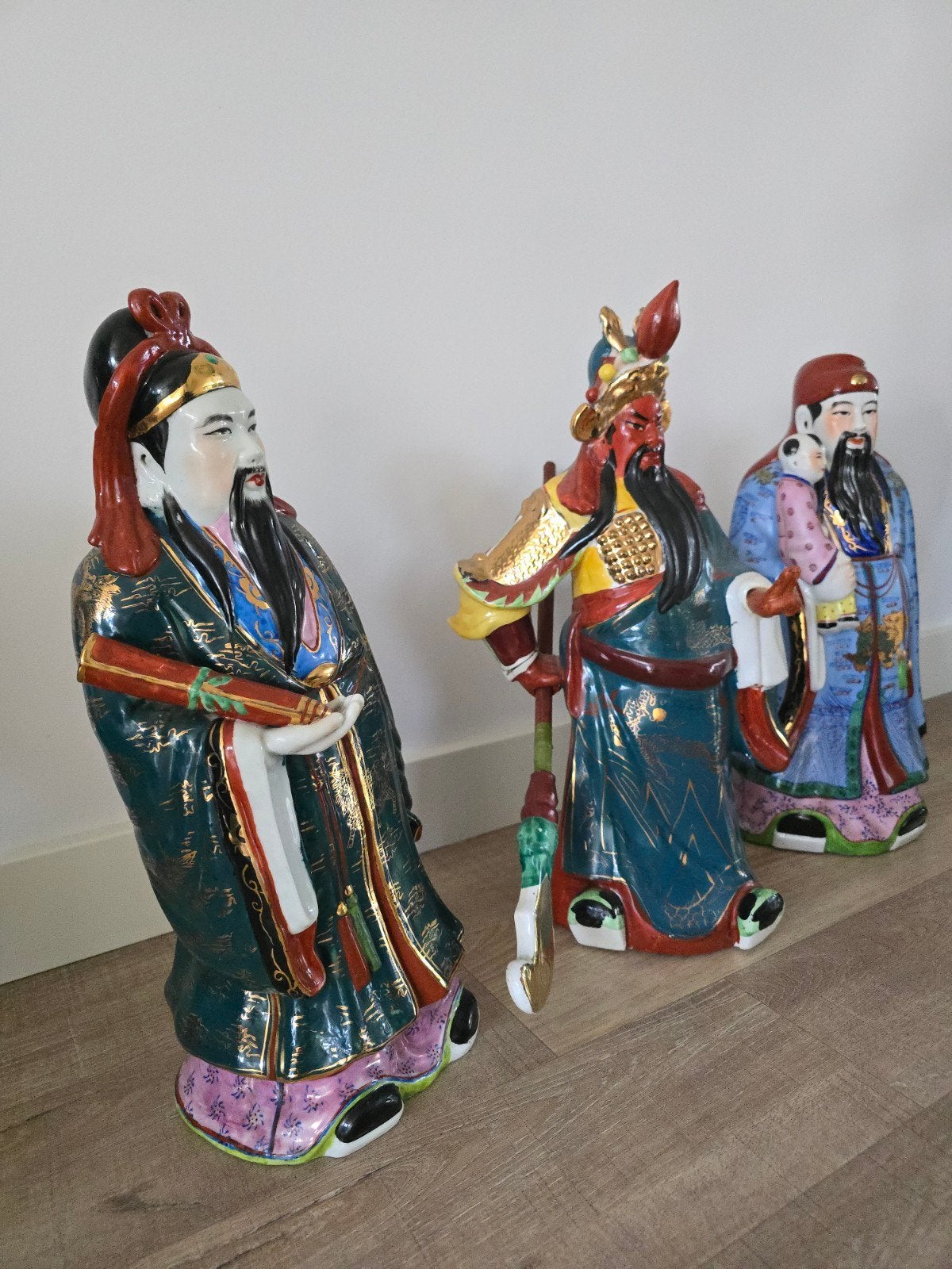 2 zeer zeldzame antieke grote porseleinen Chinese beelden, China, Ophalen of Verzenden, Beeld