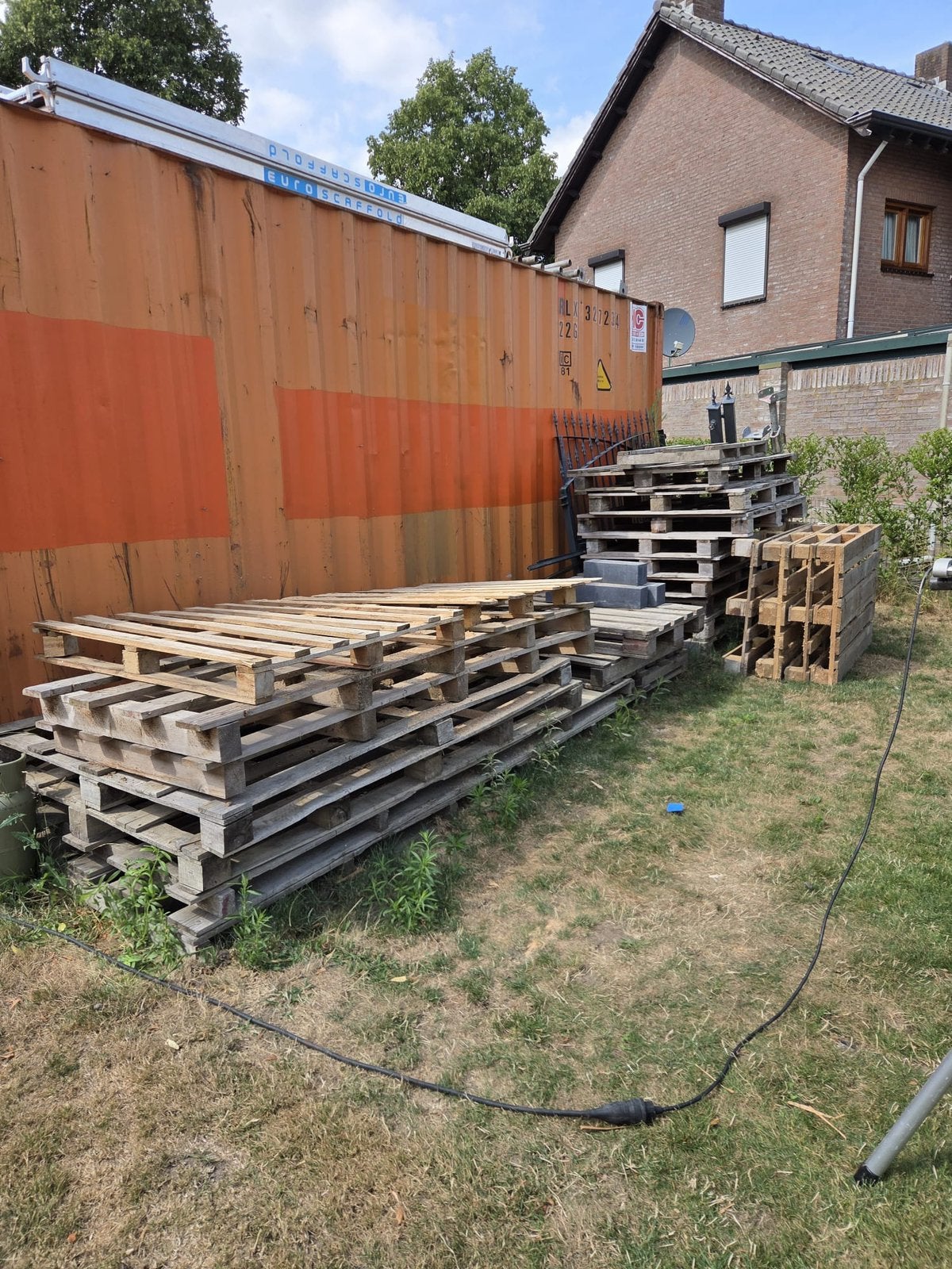 Houten pallets, Doe-het-zelf en Verbouw, Hout en Planken, Ophalen, Zo goed als nieuw, Pallet, Minder dan 200 cm