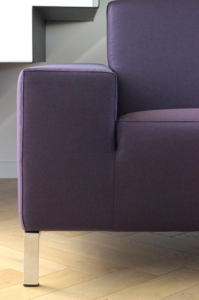 Gelderland 6511 3-zits + hocker paars, Huis en Inrichting, Banken | Bankstellen, Ophalen, Diba Design, Driepersoons, 75 tot 100 cm