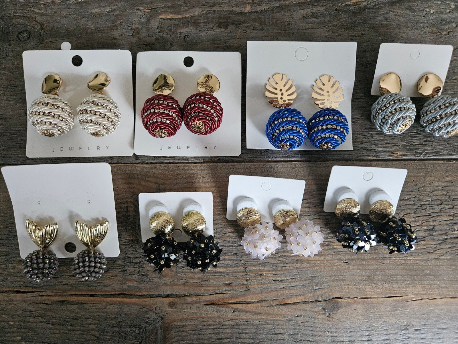 Lott I like kraaltjes oorbellen bolletjes bloemetjes, Ophalen of Verzenden, Nieuw, Overige kleuren, Overige materialen