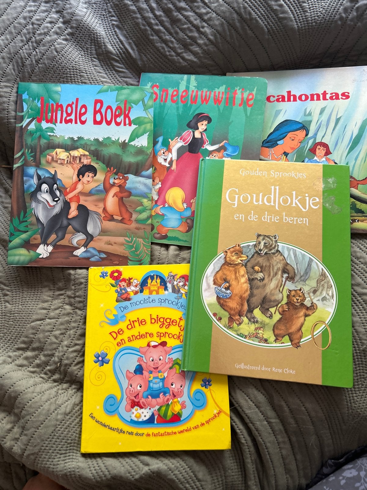 Sprookjesboeken set: Jungle Boek, Sneeuwwitje, Goudlokje, Ophalen of Verzenden, Gelezen