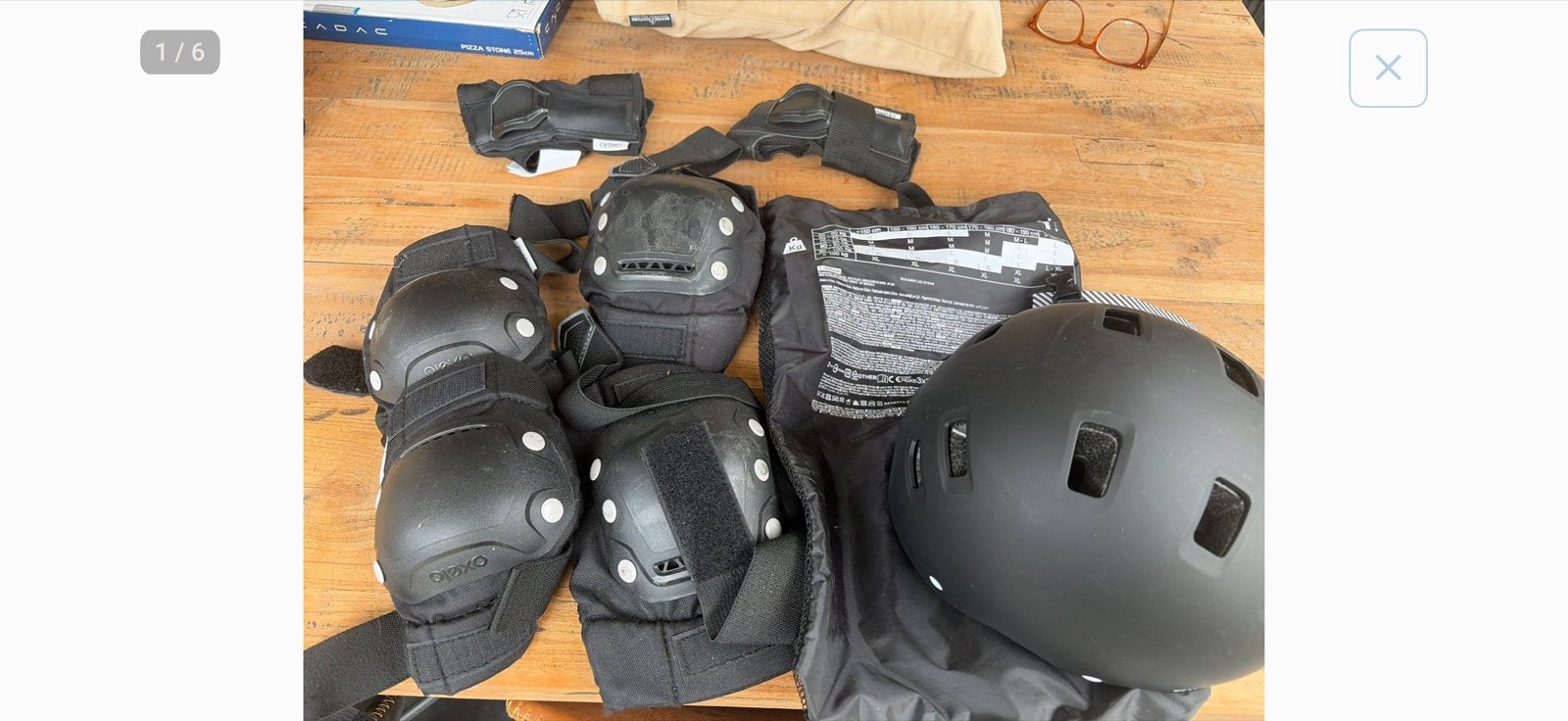 Beschermset skaten:Helm, knie-, elleboog- en polsbeschermers, Ophalen of Verzenden, Gebruikt, Overige maten, Jongen of Meisje