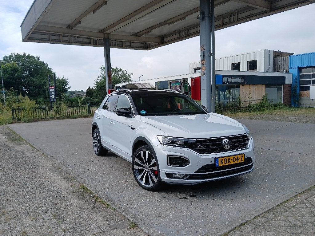 Volkswagen T-Roc 1.5 TSI 150pk 7-DSG R Line Full options, 1498 cc, 4 cilinders, Leder en Stof, Wit