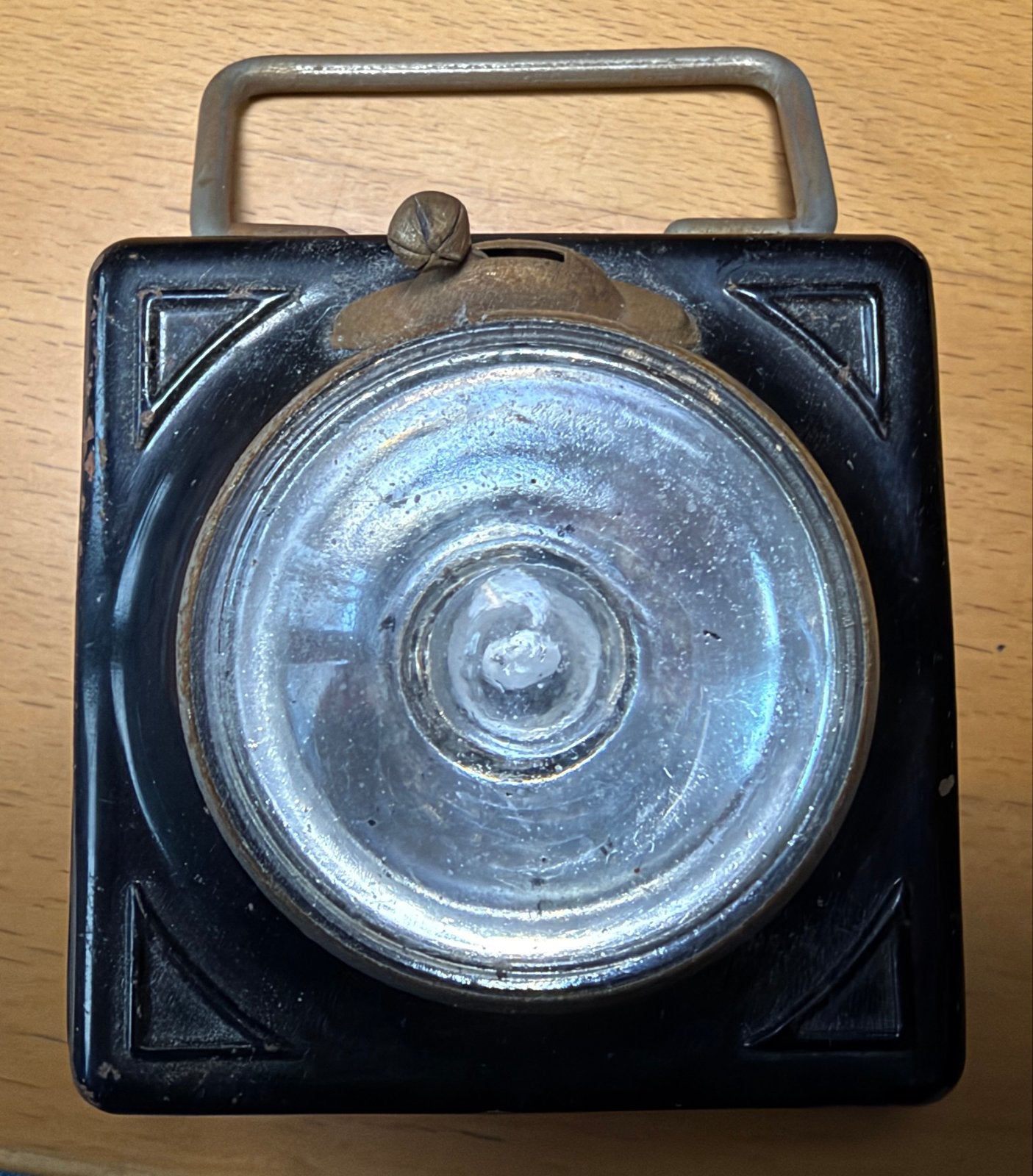 Vintage Daimon zaklamp - Antieke metalen lantaarn, Ophalen of Verzenden