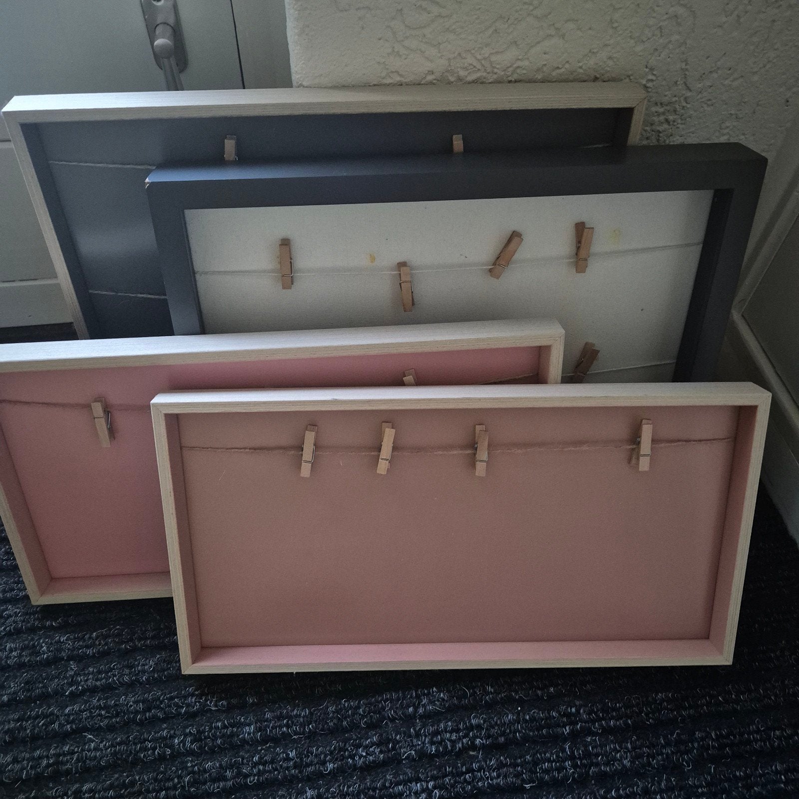 Gratis fotolijsten met knijpers, Ophalen, Zo goed als nieuw, Hout, Met clips
