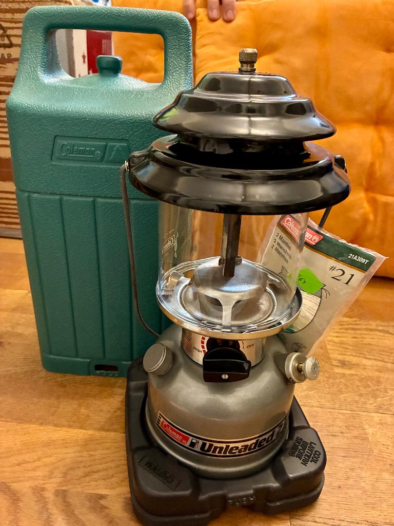 Coleman lamp, Ophalen, Gebruikt