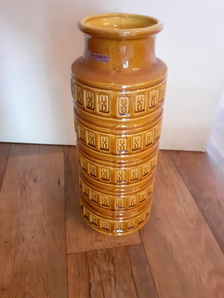 Grote gele Scheurich aardewerk vaas, West-Germany, Antiek en Kunst, Antiek | Vazen, Ophalen