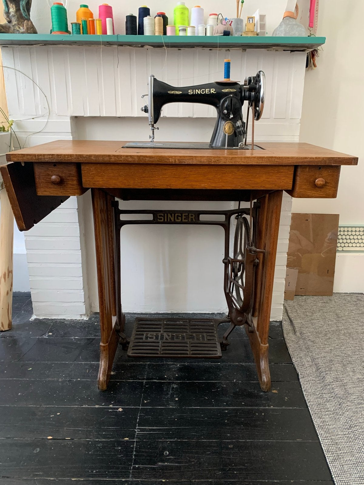 Antieke Singer naaimachine – werkend – wegens verhuizing, Ophalen of Verzenden