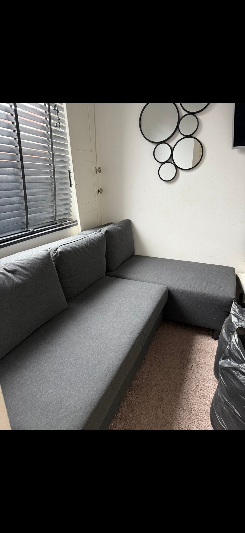 Ikea ÄLVDALEN 3-zits slaapbank met chaise longue, Ophalen, 100 tot 125 cm, Hoekbank, Driepersoons