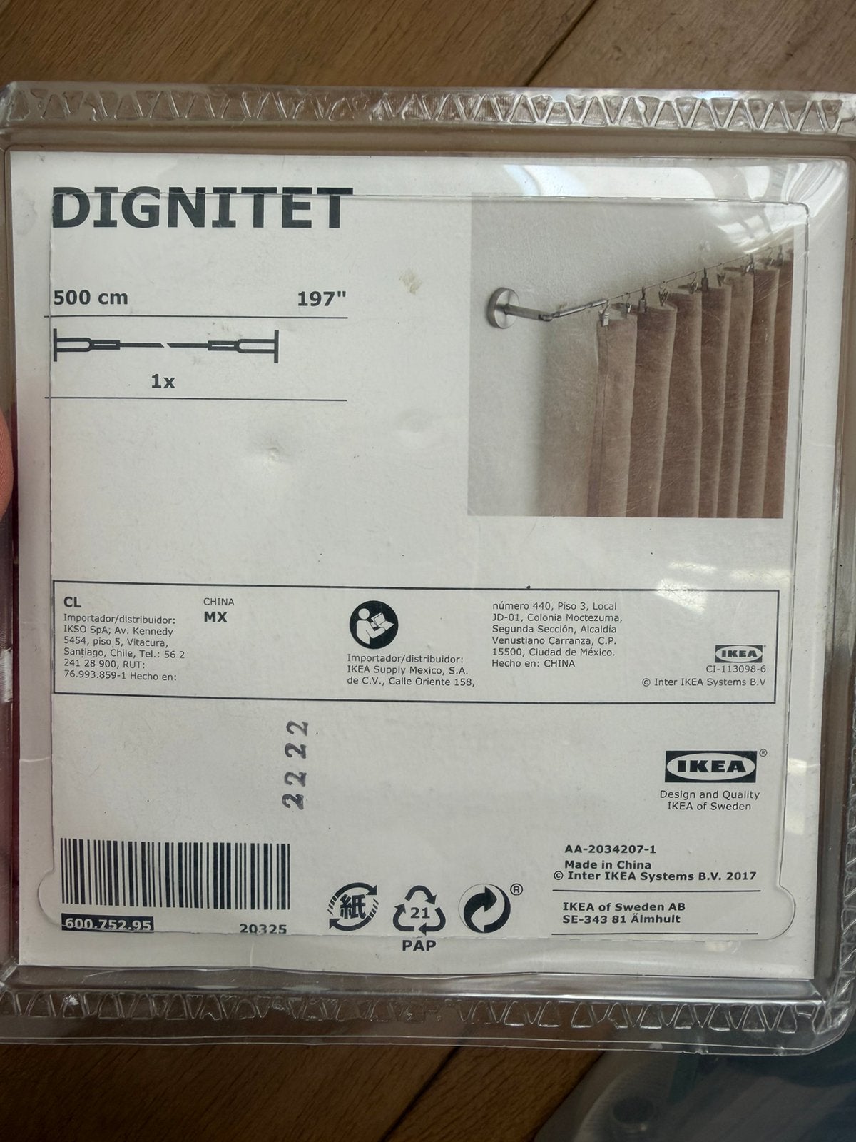 DIGNITET Staalkabel, roestvrij staal, 500 cm, Huis en Inrichting, Stoffering | Gordijnen en Lamellen, Ophalen, Zo goed als nieuw