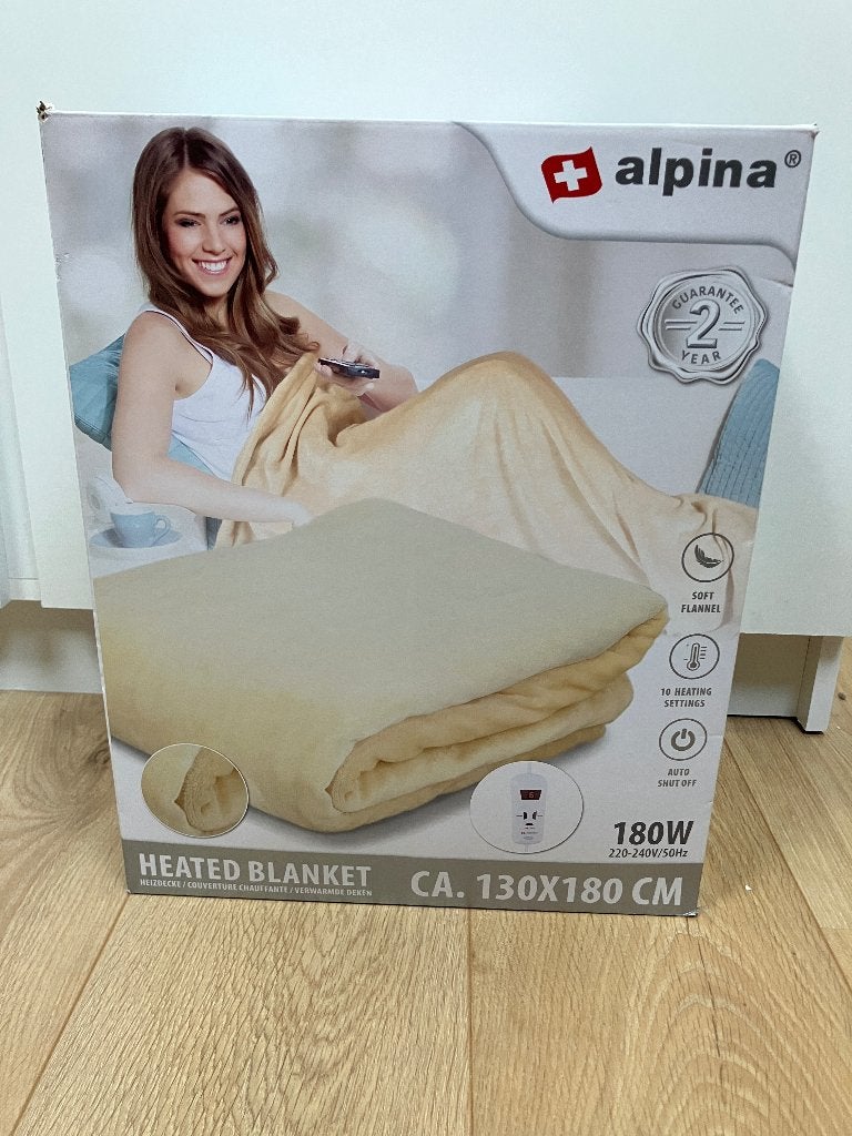 Alpina elektrische deken, Eenpersoons, Beige, Overige typen, Overige materialen