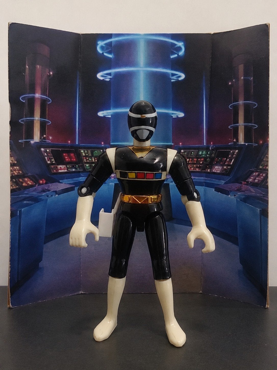 Vintage Power Rangers In Space - Black Ranger Action Figure, Ophalen of Verzenden, Zo goed als nieuw