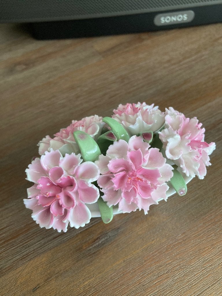 Bloemenmandje porselein, aardewerk. Aynsley, Ophalen of Verzenden, Huis en Inrichting