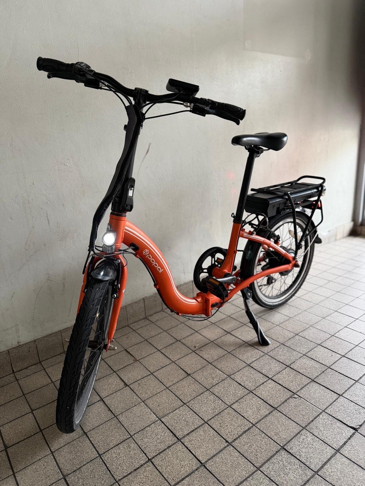 Popal E-Folt Opvouwbare E-Bike - Oranje, Zo goed als nieuw, Fietsen en Brommers, 20 inch of meer, Velgrem, Versnellingen, Zo goed als nieuw