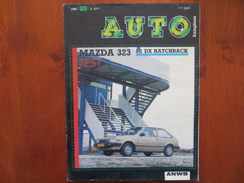 Autokampioen 1 1983 test: Mazda 323 1.1 DX Hatchback, Boeken, Ophalen of Verzenden, Zo goed als nieuw, Mazda