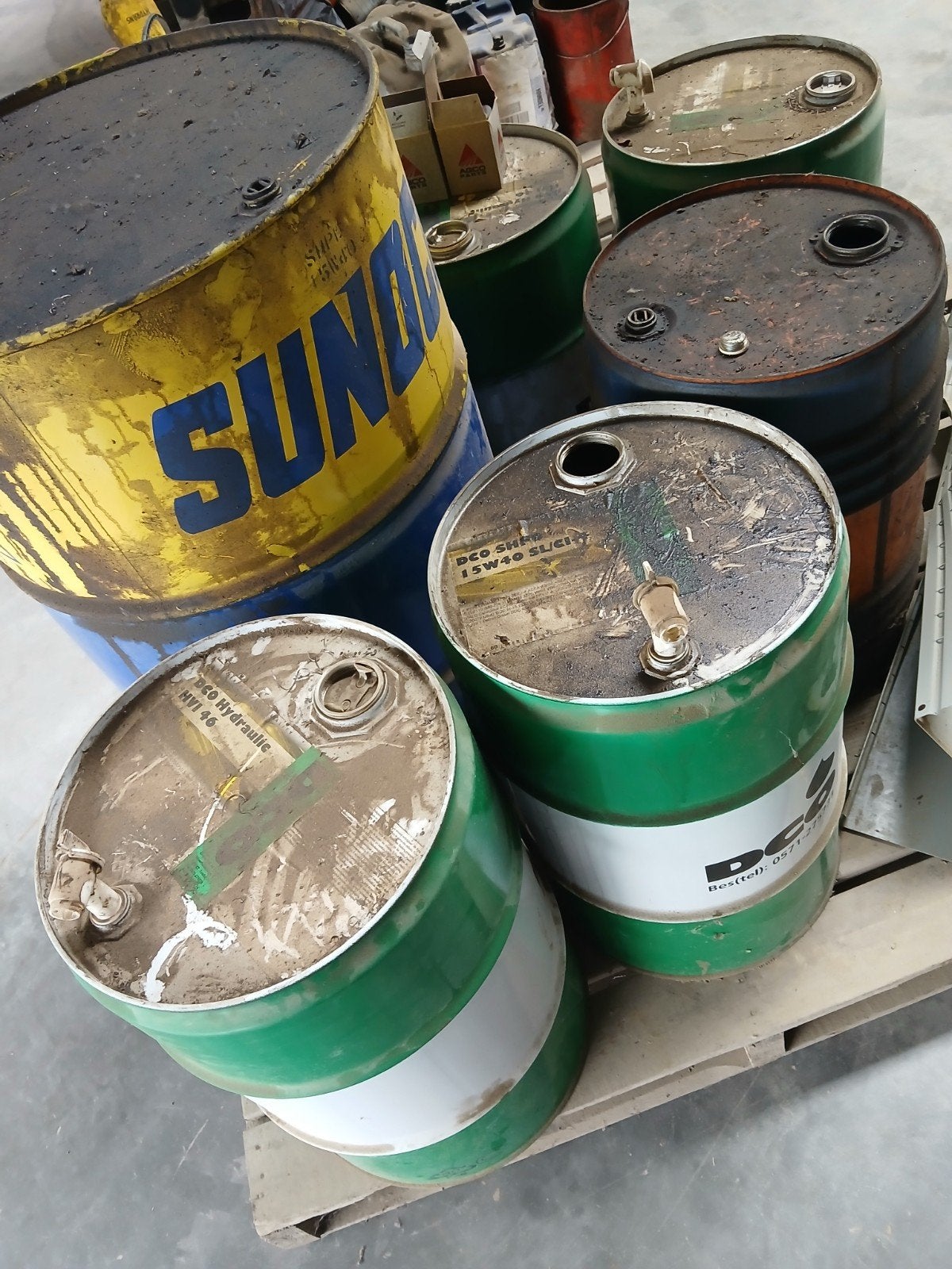 oliedrums, Ophalen, Gebruikt