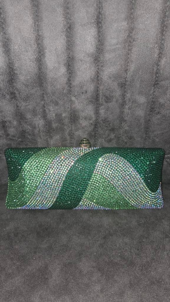 Avondtasje avondtas clutch, Sieraden, Tassen en Uiterlijk, Ophalen of Verzenden, Nieuw, Groen, Avondtasje