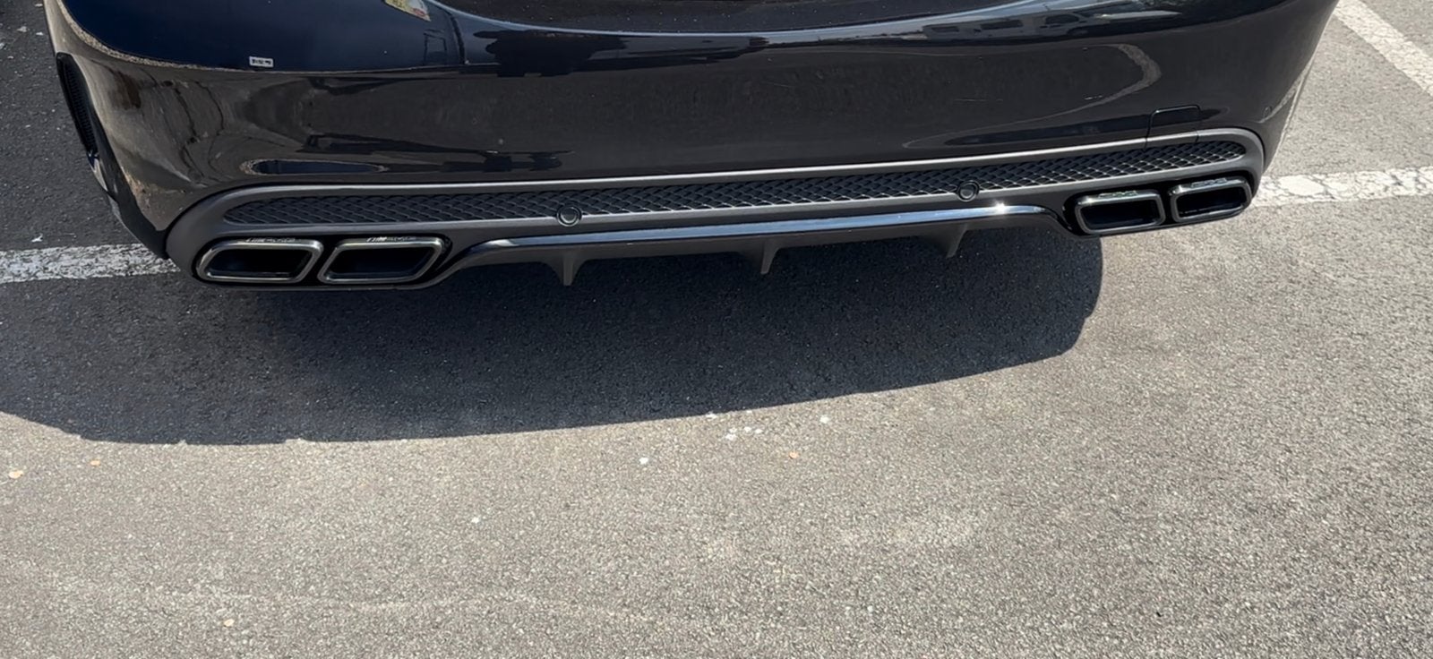 Mercedes C63 AMG Disfusser origineel met sierstuk, Gebruikt, Mercedes-Benz, Ophalen of Verzenden, Achter