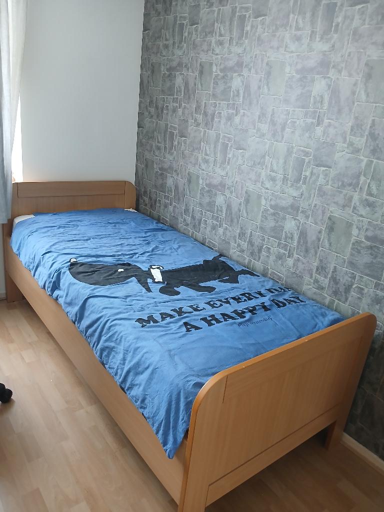 eenpersoonsbed, Ophalen, Gebruikt, 90 cm, Eenpersoons