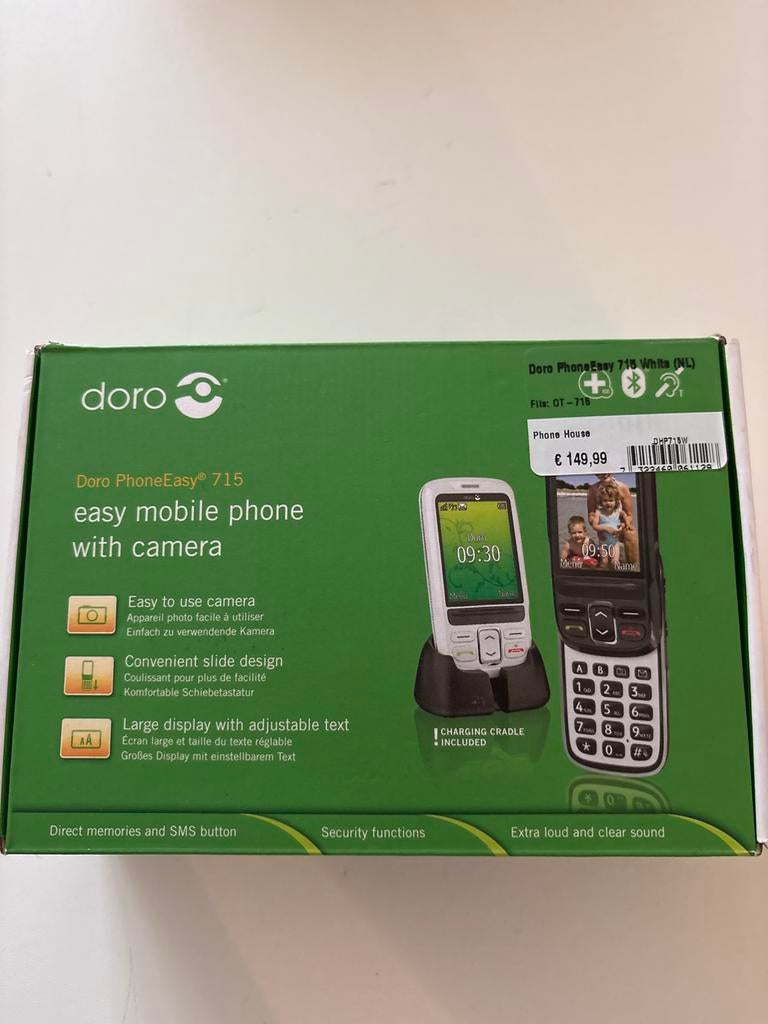 Doro PhoneEasy 715 Mobiele Telefoon met Camera, Schuifmodel, Nieuw, Ophalen of Verzenden, Minder dan 3 megapixel