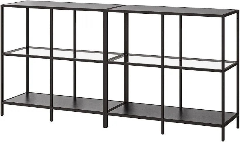 IKEA Vittsjö stellingkast / tv meubel (2x), Huis en Inrichting, Kasten | Televisiemeubels, Gebruikt, Modern, industrieel, 100 tot 150 cm