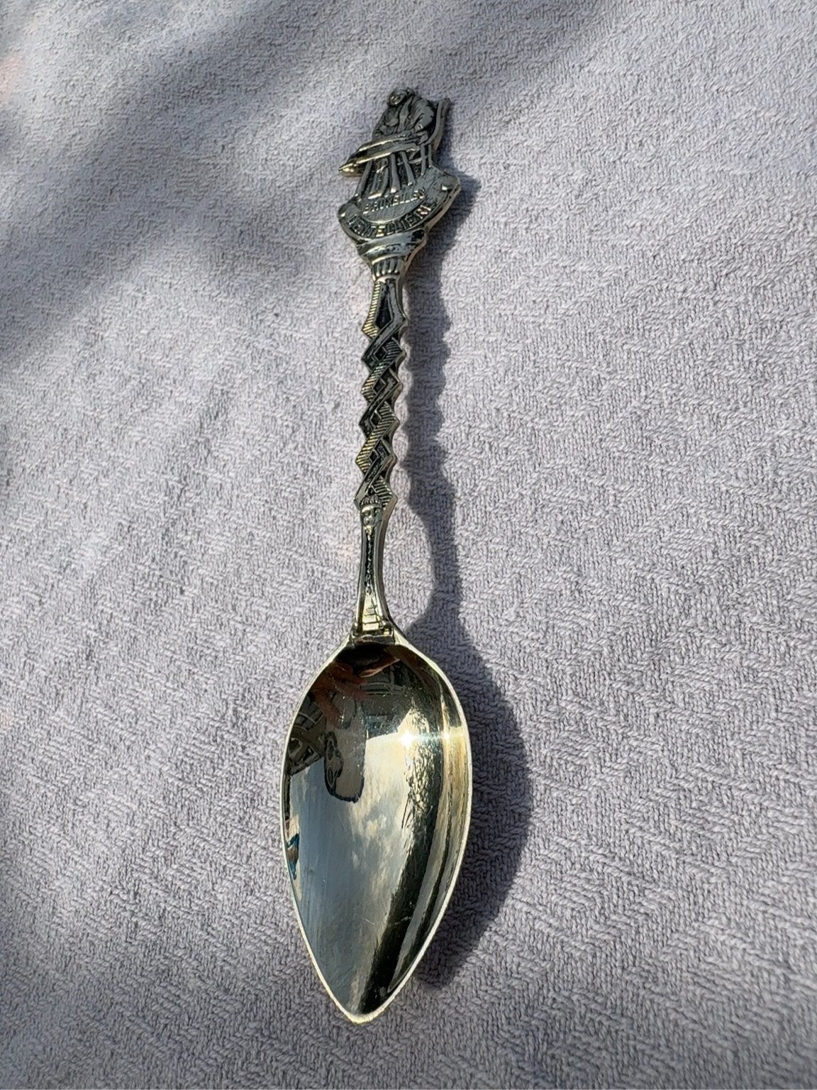 Antieke verzamellepel "Bruxelles Dentelliere", Antiek en Kunst, Ophalen of Verzenden