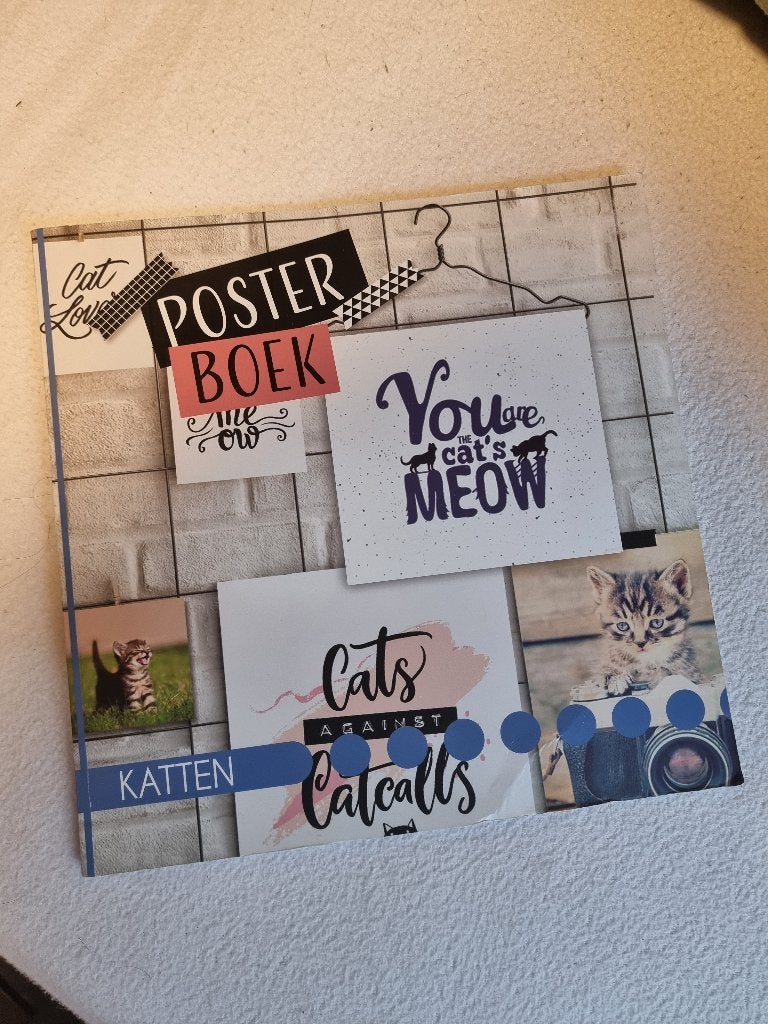 Kattenposterboek, Hobby en Vrije tijd, Verzenden, Zo goed als nieuw, Papier of Karton, Overige merken