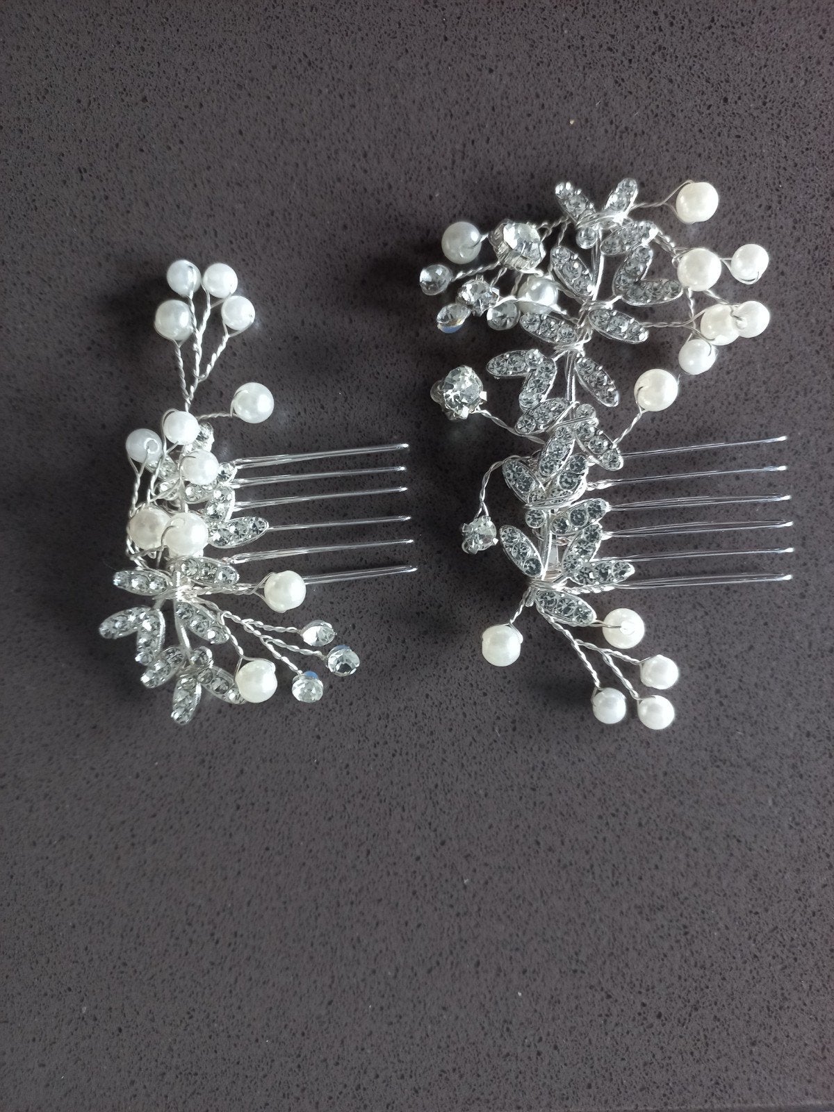 NIEUW: 2 Haarkammen voor bruidskapsel, Ophalen of Verzenden, Nieuw, Zilver, Accessoires