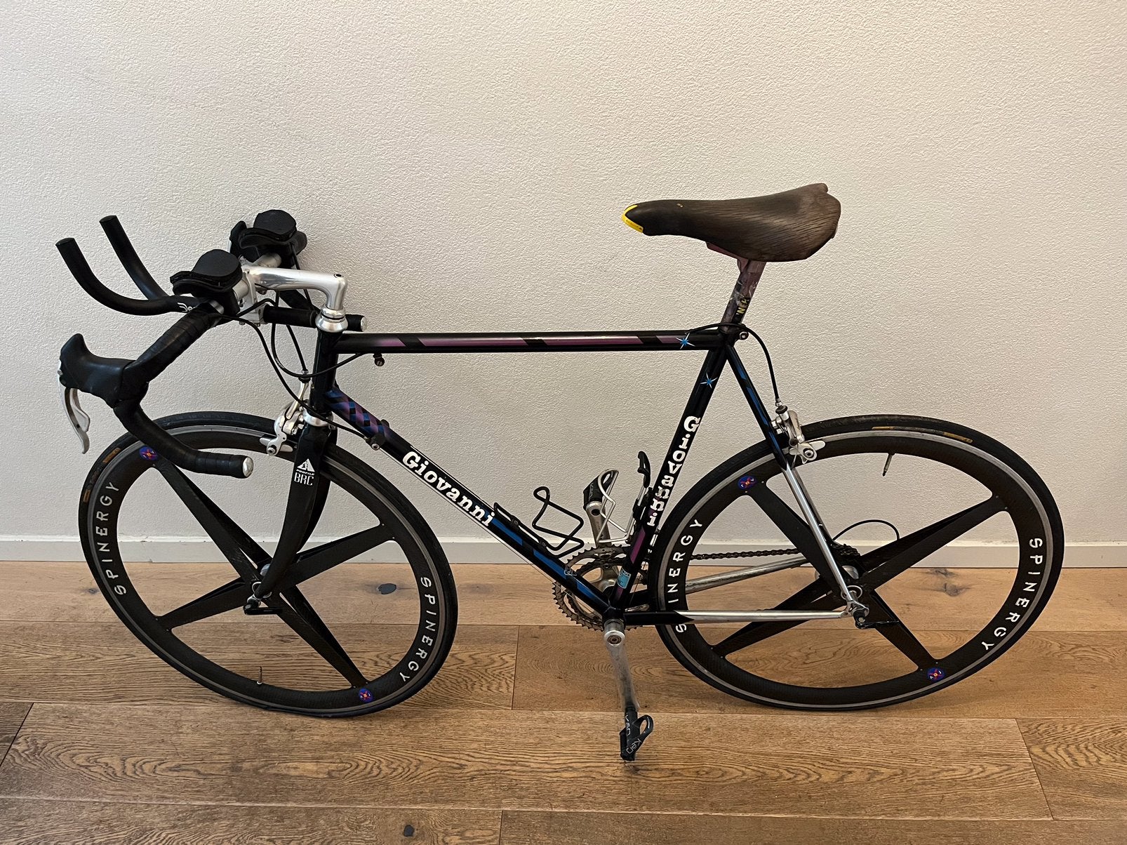 Vintage Giovanni Triatlonfiets Spinergy Rev-X Carbon Wielen, Ophalen, Zo goed als nieuw, 10 tot 15 versnellingen, Overige merken