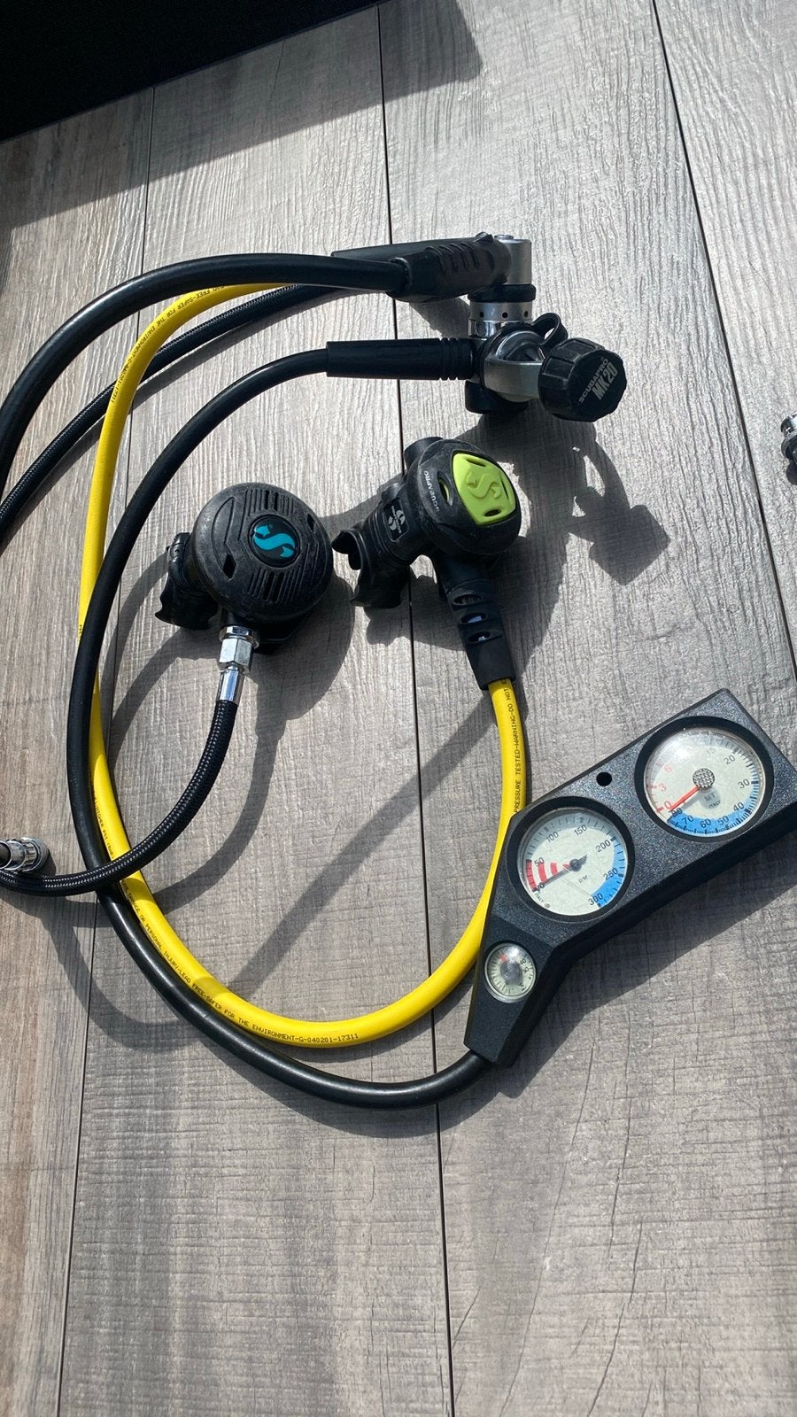 Scubapro Duikregelaar Set met Manometer en Dieptemeter, Ophalen of Verzenden, Gebruikt, Overige typen