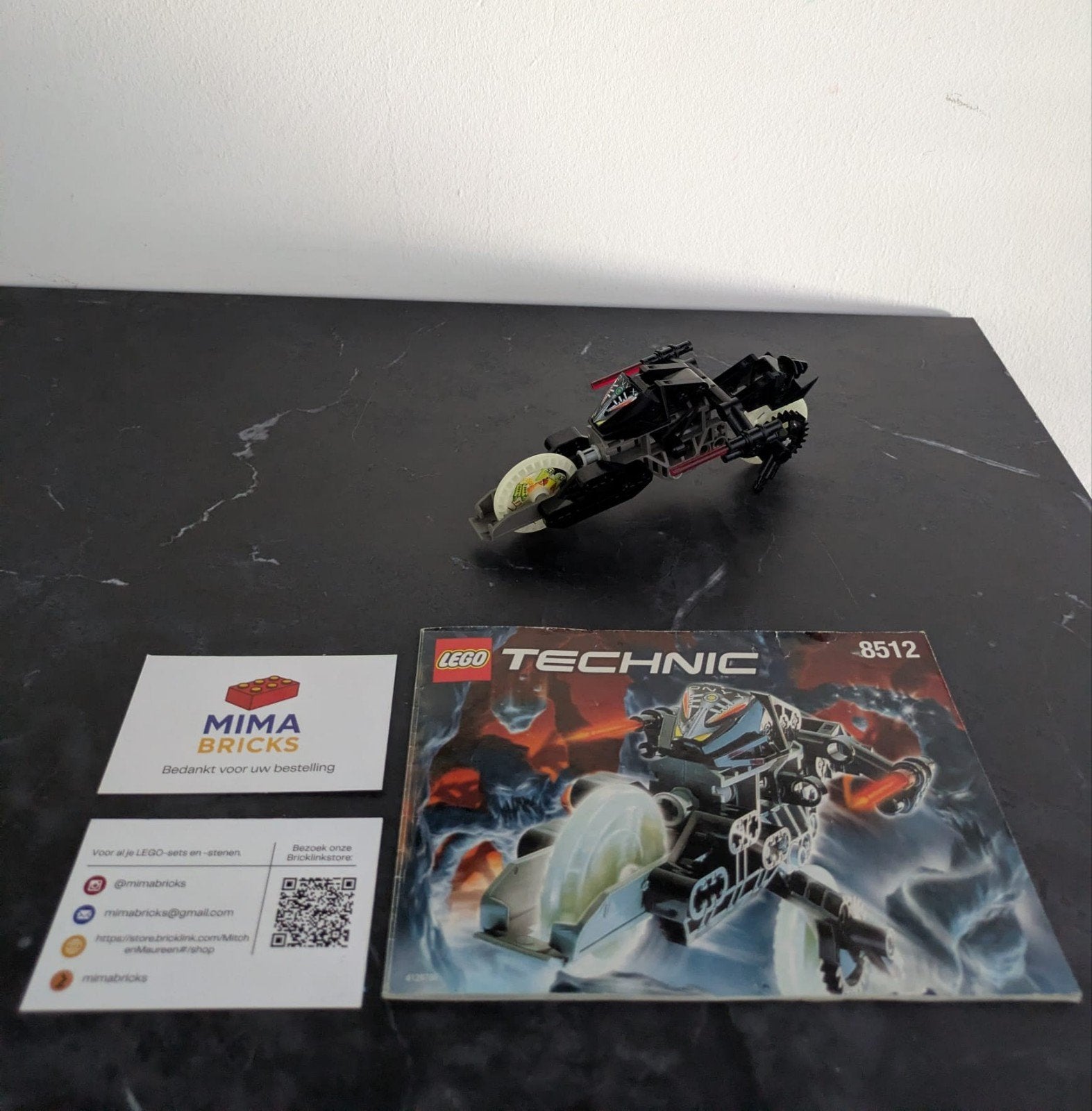 Lego Technic 8512 onyx compleet met boekje, Gebruikt, Aastvej 1, 7190 Billund, Denmark, Ophalen of Verzenden, Support@lego.com
