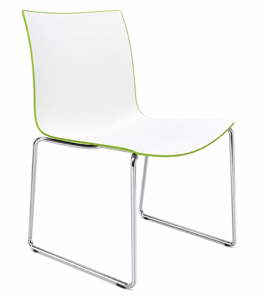 Arper Catifa 46 stoel wit/groen nieuw., Gebruikt, Wit, Ophalen of Verzenden, Eén