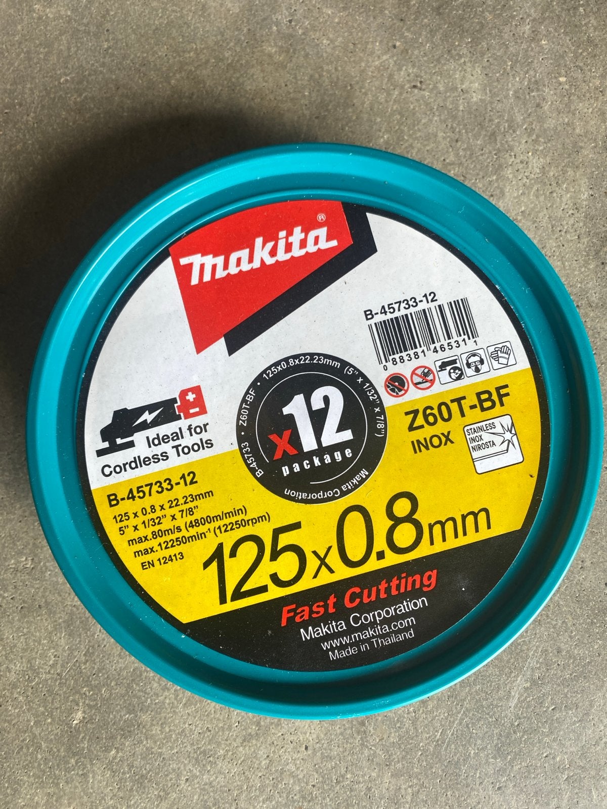 Nieuwe Makita Doorslijpschijven 125x0.8mm (12 stuks), Ophalen of Verzenden, Nieuw, Overige typen, Makita