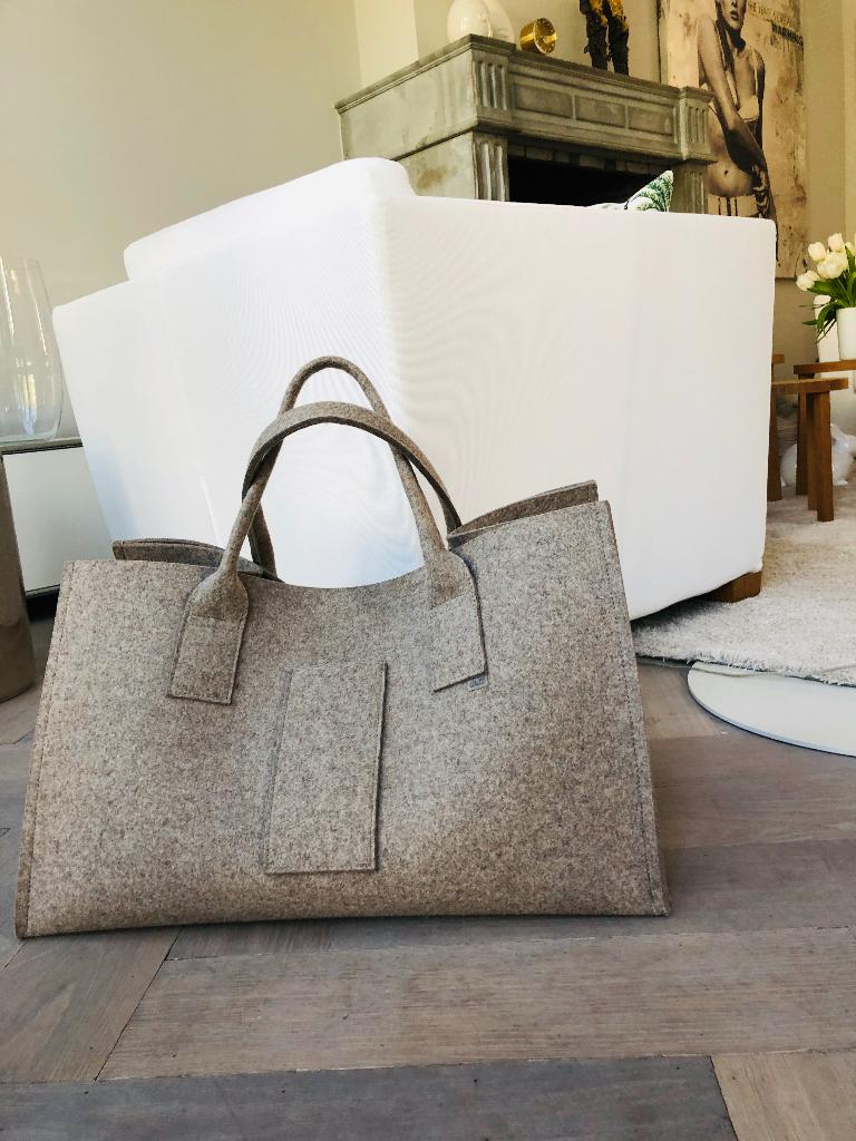 Mooie opbergtas XXL, Daff " Big Bag" van vilt, kleur grijs, Overige materialen, Ophalen of Verzenden, Zo goed als nieuw, Scandinavisch