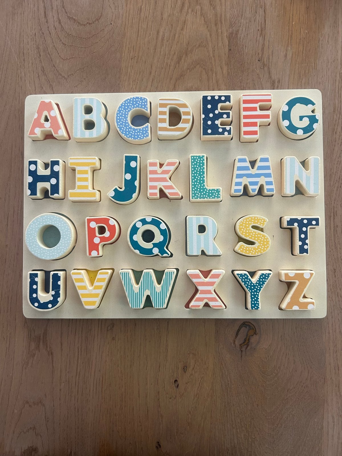 Houten cijfer- en letterpuzzels voor kinderen, Ophalen of Verzenden, Gebruikt, Overige typen