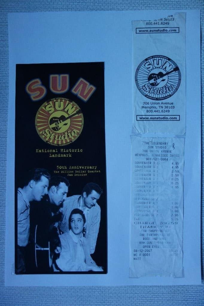 Sun studio Elvis Presley, Ophalen of Verzenden, Zo goed als nieuw, Foto of Kaart