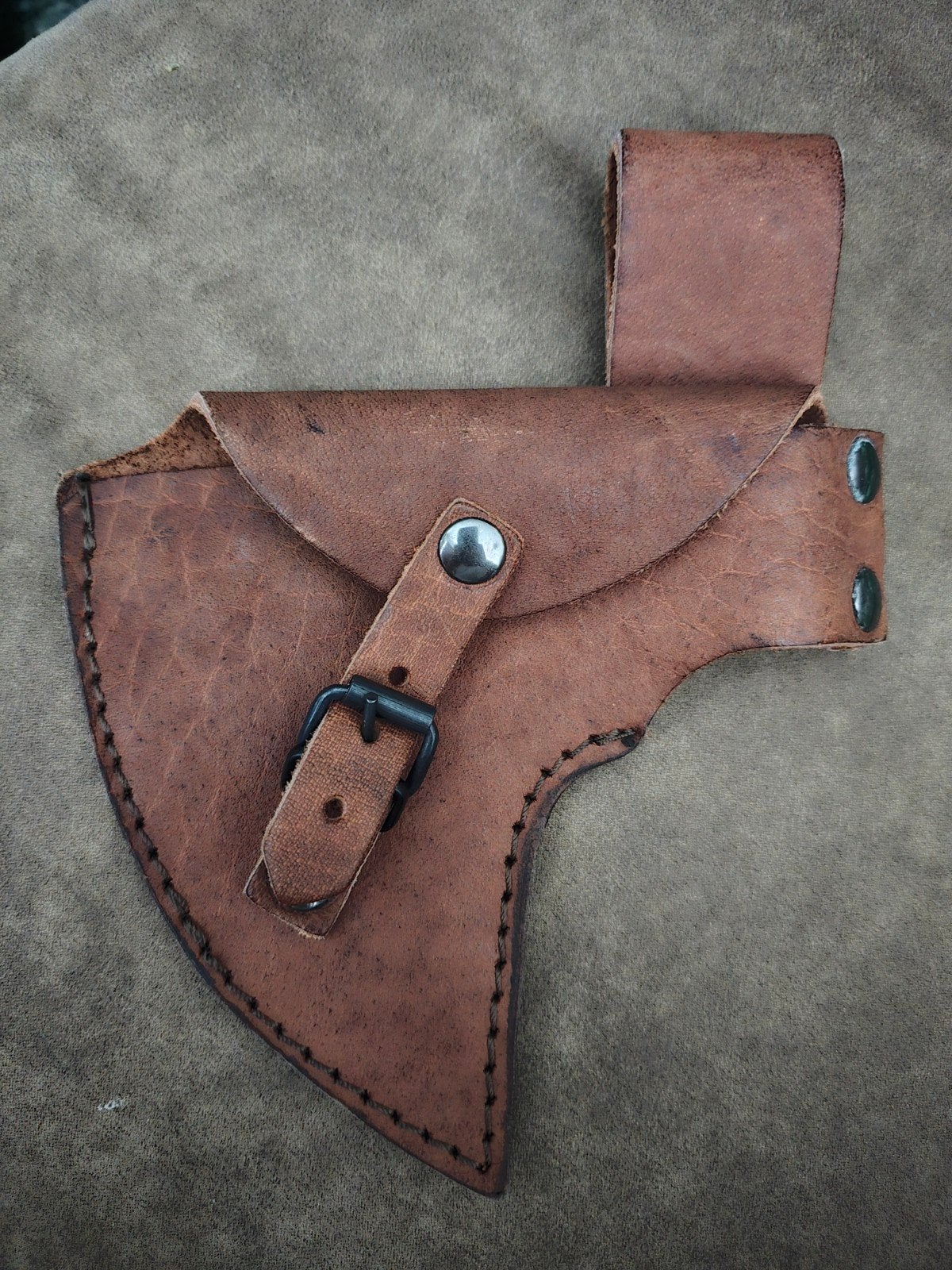 Leren Bijlhouder voor LARP en Cosplay - Bruin, Ophalen of Verzenden