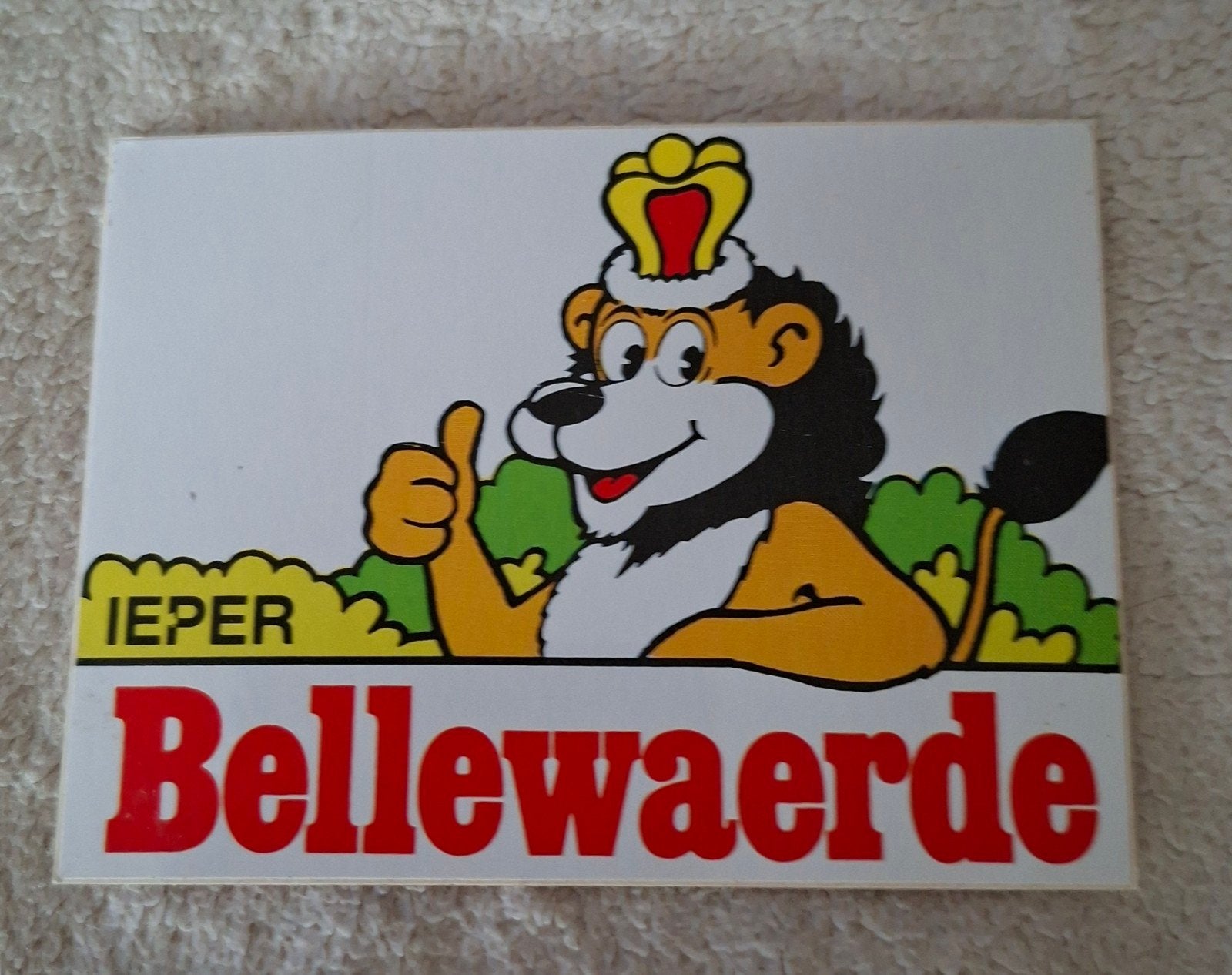België Ieper Bellewaerde  sticker leeuw  attractiepark, Ophalen of Verzenden, Nieuw
