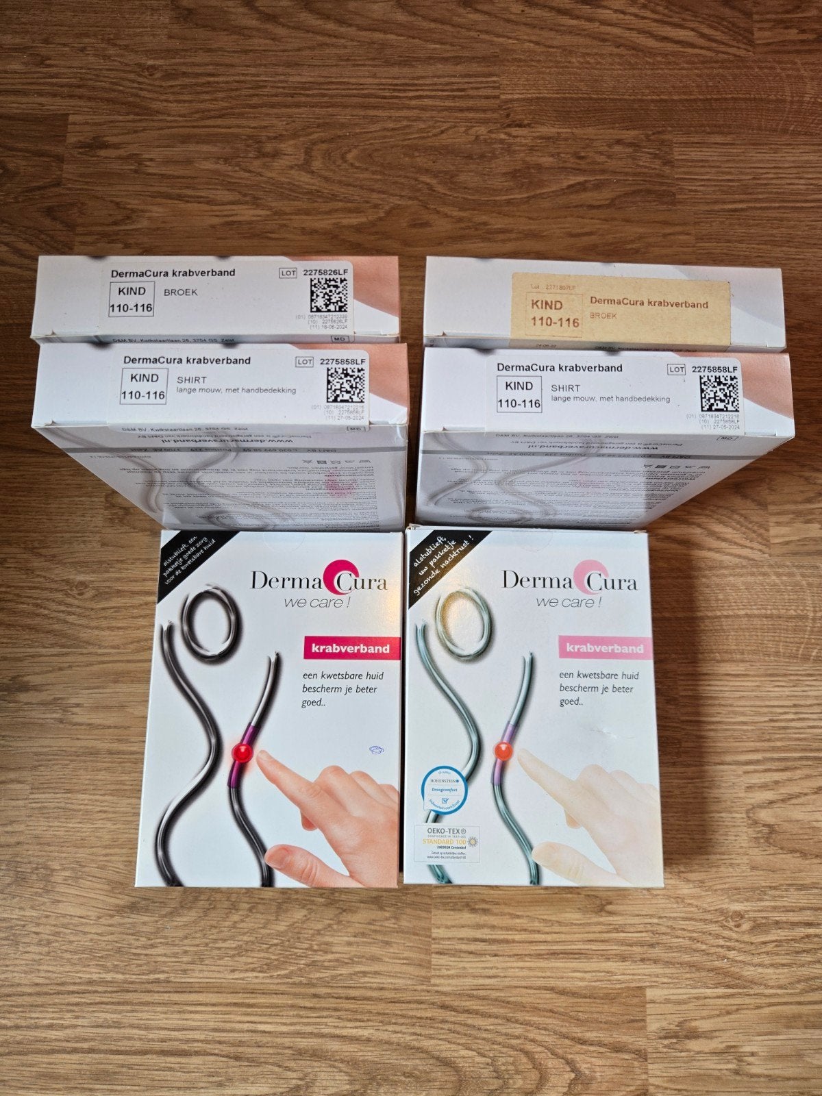 DermaCura krabverband set kind 110-116 (broek & shirt), Ophalen of Verzenden, Nieuw